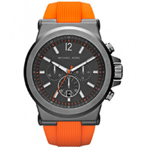 Bracelet de montre Michael Kors MK8296 / Dylan Silicone Orange 28mm