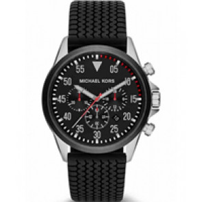 Bracelet de montre Michael Kors MK8334 Silicone Noir 22mm