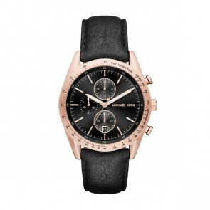 Bracelet de montre Michael Kors MK8440 Cuir Noir 22mm