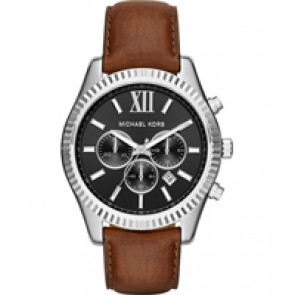 Bracelet de montre Michael Kors MK8456 Cuir Brun 22mm