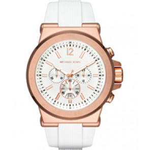 Bracelet de montre Michael Kors MK8492 Silicone Blanc 28mm