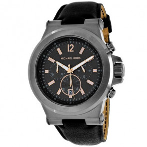 Bracelet de montre Michael Kors MK8511 Cuir Noir 13mm