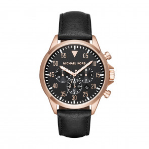Bracelet de montre Michael Kors MK8535 Cuir Noir 22mm
