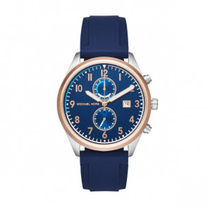 Bracelet de montre Michael Kors MK8573 Silicone Bleu 22mm