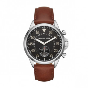 Bracelet de montre Montre intelligente Michael Kors MKT4001 Cuir Brun 24mm