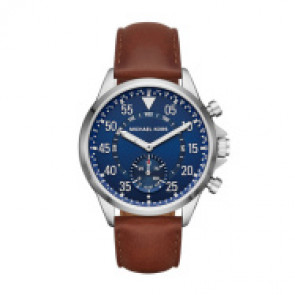 Bracelet de montre Montre intelligente Michael Kors MKT4006 Cuir Brun 24mm
