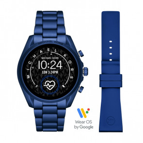 Bracelet de montre Montre intelligente Michael Kors MKT5102 Aluminium Bleu 22mm