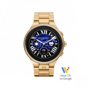 Bracelet de montre Montre intelligente Michael Kors MKT5144 Acier inoxydable Plaqué or