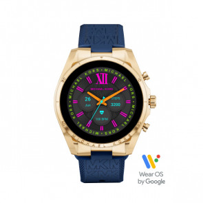 Bracelet de montre Montre intelligente Michael Kors MKT5152 Caoutchouc Bleu 22mm
