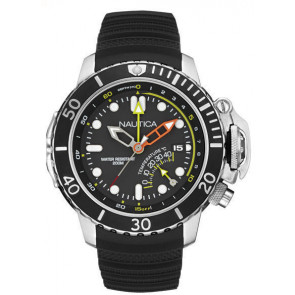 Bracelet de montre Nautica NAI47500 Silicone Noir 24mm