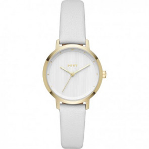 Bracelet de montre DKNY NY2677 Cuir Blanc 14mm