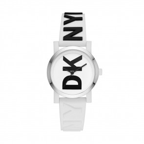 Bracelet de montre DKNY NY2725 Plastique Blanc 16mm