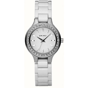 Bracelet de montre DKNY NY4982 Céramique Blanc