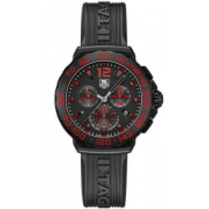 Bracelet de montre Tag Heuer CAU111D / FT6024 Caoutchouc Noir 20mm