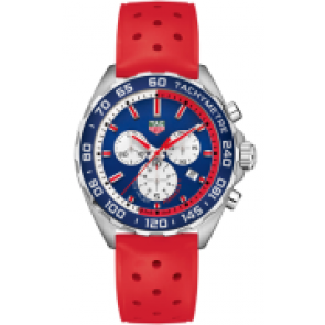Bracelet de montre Tag Heuer CAZ101G / BT0731 Caoutchouc Rouge 21.5mm