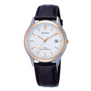 Bracelet de montre Pulsar PF6022X1 / 7N32-X006 Cuir Noir 18mm