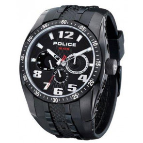Police bracelet de montre PL-12087JS-02 Caoutchouc Noir