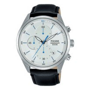 Bracelet de montre Seiko PM3101X1.VD57-X115 Cuir Noir 22mm