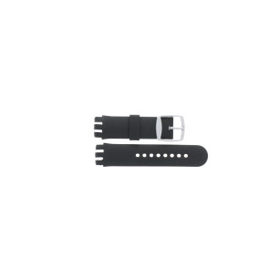 Horlogeband Universeel 246-SCBL Silicoon Zwart 21mm