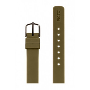 Bracelet de montre Picto 3012 ARMY GREEN Silicone Vert 12mm