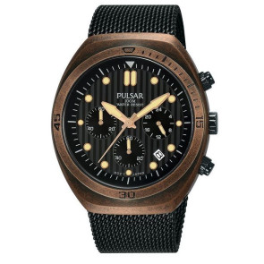 Bracelet de montre Pulsar VD53-X307 / PT3984X2 / PHA152X Milanais Noir 27mm