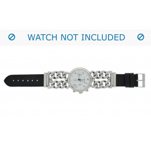 Bracelet de montre 830.01.20 Short (70x40mm) Cuir Noir 20mm + coutures défaut