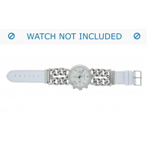 Bracelet de montre Universel 830.09.20 Short (70x40mm) Cuir Blanc 20mm