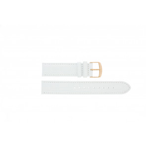 Timex bracelet de montre PW2P87800 Cuir Blanc 20mm + coutures blanches