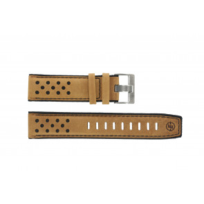 Timex bracelet de montre PW2P44500 Cuir Cognac 22mm + coutures noires