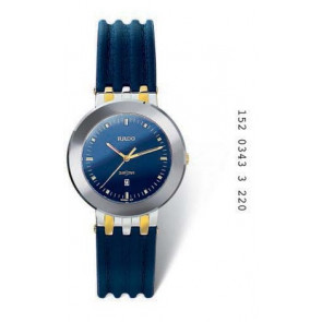 Bracelet de montre Rado 15203433 / R14343205 Cuir Bleu 18mm
