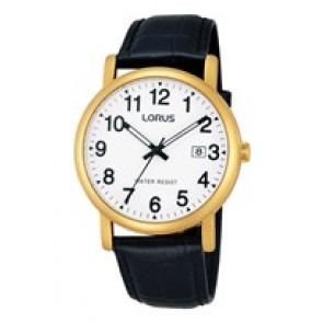Bracelet de montre Lorus VJ32-X246 / RG836CX9 / RHG007X Cuir Noir 20mm