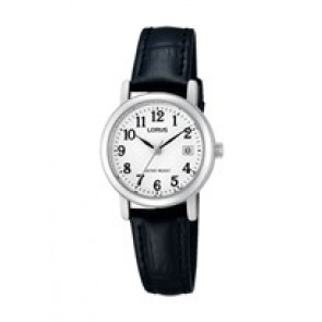Bracelet de montre Lorus VJ22-X1530 / RH765AX9 / RHU010X Cuir Noir 13mm