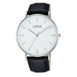 Lorus bracelet de montre RH883BX9 / VJ21 X071 / RHG055X Cuir Noir 20mm + coutures noires