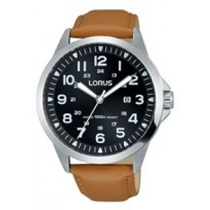 Bracelet de montre Lorus PC32-X121 / RH933GX9 / RHG076X Cuir Cognac 20mm