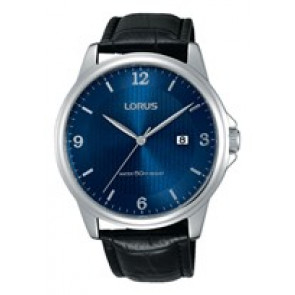 Bracelet de montre Lorus VJ42-X041 / RS909CX9 / RQ169X Cuir Noir 20mm