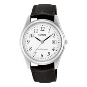 Bracelet de montre Lorus VJ42-X127 / RS965BX9 / RQG025X Cuir Brun foncé 20mm