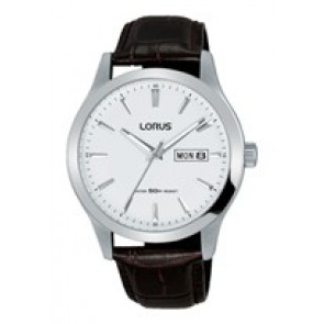 Bracelet de montre Lorus VX43-X097 / RXN29DX9 / RHG088X Cuir Brun 20mm
