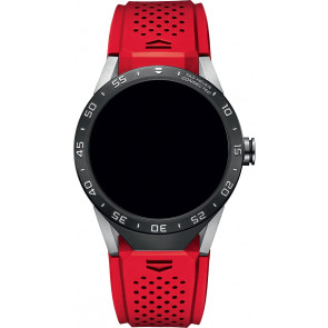 Bracelet de montre Montre intelligente Tag Heuer SAR8A80/1 / FT6057 Caoutchouc Rouge 22mm