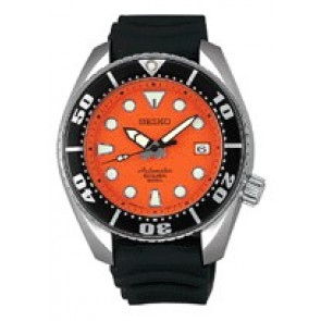 Seiko bracelet de montre SBDC005J / 6R15 00G0 Caoutchouc Noir 20mm