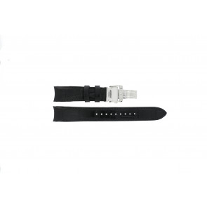 Bracelet de montre Seiko 5M54-0AA0 / 	SRN005P1 Cuir Noir 21mm