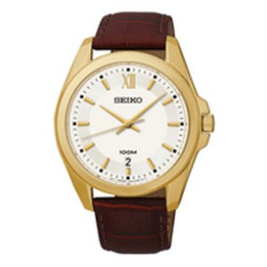 Bracelet de montre Seiko 7N42-0FP0 / SGEG64P2 / 4LR2KE Cuir Brun 20mm