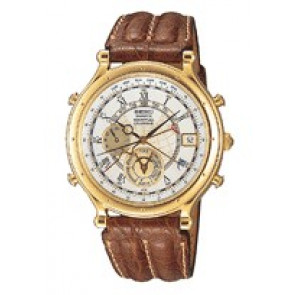 Bracelet de montre Seiko 6m13-0010 / SHE002J1 Cuir Brun 18mm