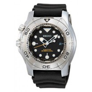 Bracelet de montre Seiko 5M62-0AY0 / SKA293P2 / 4D41JZ Caoutchouc Noir 22mm