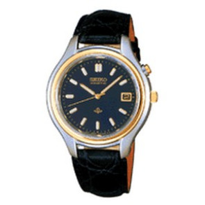 Bracelet de montre Seiko SKH030P3.5M42 0A10 Cuir Noir 15mm