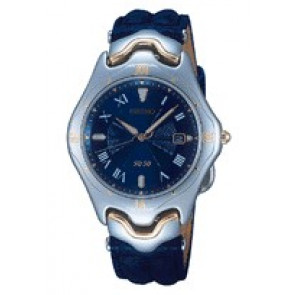 Bracelet de montre Seiko SKK008F1 / 7N32-F010 Cuir Bleu