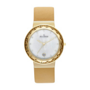 Bracelet de montre Skagen SKW2166 Cuir Brun