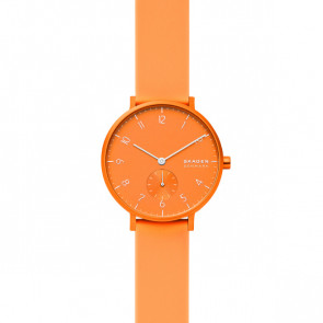 Bracelet de montre Montre intelligente Skagen SKW2821 Silicone Orange 16mm
