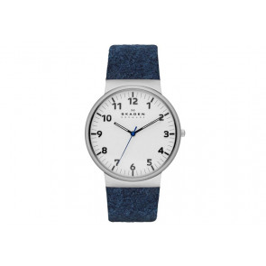 Bracelet de montre Skagen SKW6098 Cuir/Textile Bleu 23mm