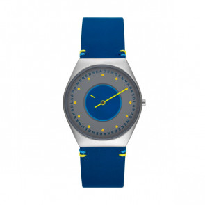 Bracelet de montre Skagen SKW6873 Cuir Bleu 22mm