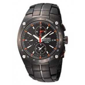 Seiko bracelet de montre SNA595P1 / 7T62-0ED0 Métal Noir 15mm